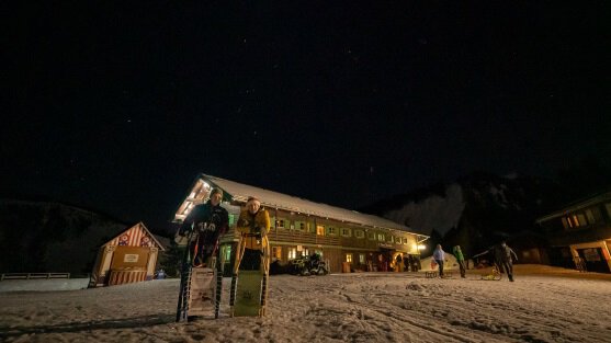 Nächtlicher Rodelausflug zur Oberen Firstalm