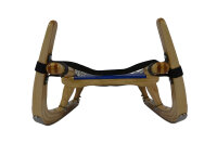 GL Rodel 120 cm Doppel Farbe natur, Edelstahl, Gurtband, blau