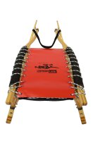 GL Rodel 120 cm Doppel Farbe natur, Edelstahl, Gurtband, rot