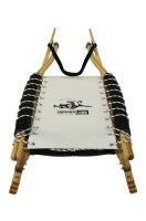 GL Rodel 120 cm Doppel Farbe natur, Edelstahl, Lederlenkriemen, weiß