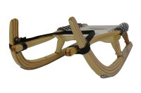 GL Rodel 120 cm Doppel Farbe natur, Edelstahl, Lederlenkriemen, weiß