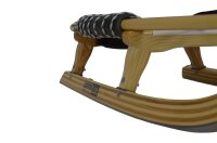 GL Rodel 120 cm Doppel Farbe natur, Edelstahl, Lederlenkriemen, weiß