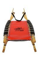 GL Rodel 115 cm Doppel Farbe natur, Edelstahl, Gurtband, rot