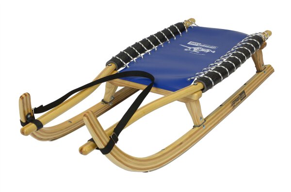 GL Rodel 128 cm Doppel Farbe natur, Inox-Stahlseil, Rennstahl, blau