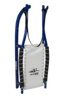 GL Rodel 128 cm Doppel Farbe blau, Gurtband, Edelstahl