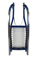 GL Rodel 128 cm Doppel Farbe blau, Gurtband, Edelstahl