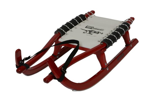 GL Rodel 95 cm Farbe rot Lederlenkriemen,weiß