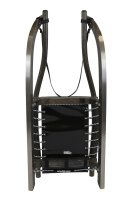 GL Rodel 115 cm Farbe anthrazit Edelstahl,Lederlenkriemen,schwarz