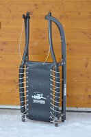 GL Rodel 128 cm Doppel anthrazit Edelstahl,Lederlenkriemen,schwarz