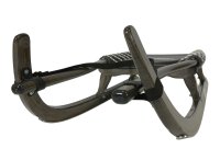GL Rodel 128 cm Doppel anthrazit Rennstahl,Lederlenkriemen,schwarz