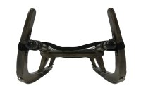 GL Rodel 128 cm Doppel anthrazit Rennstahl,Lederlenkriemen,schwarz
