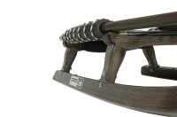 GL Rodel 128 cm Doppel anthrazit Rennstahl,Lederlenkriemen,schwarz